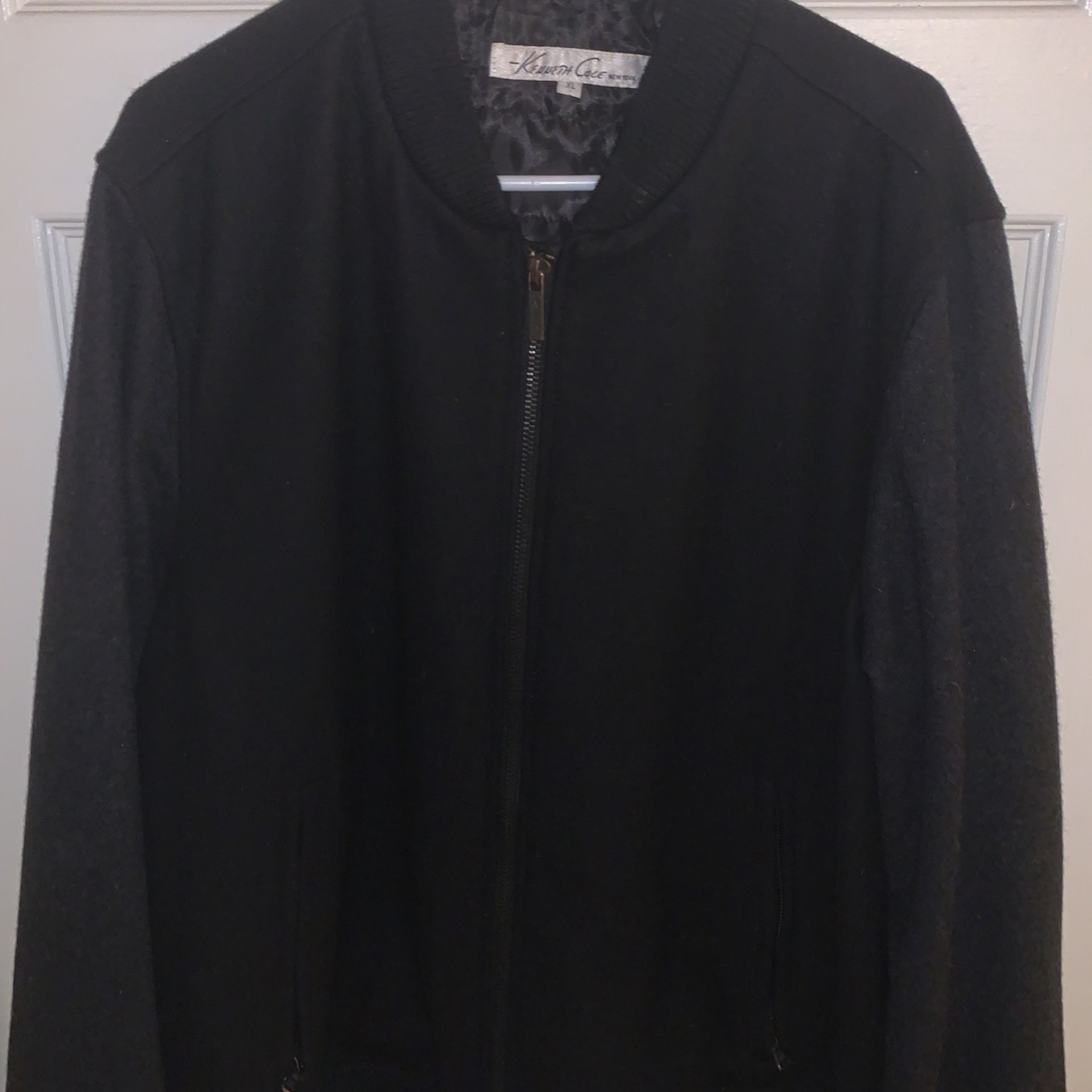 Kenneth Cole Wool Bomber Jacket