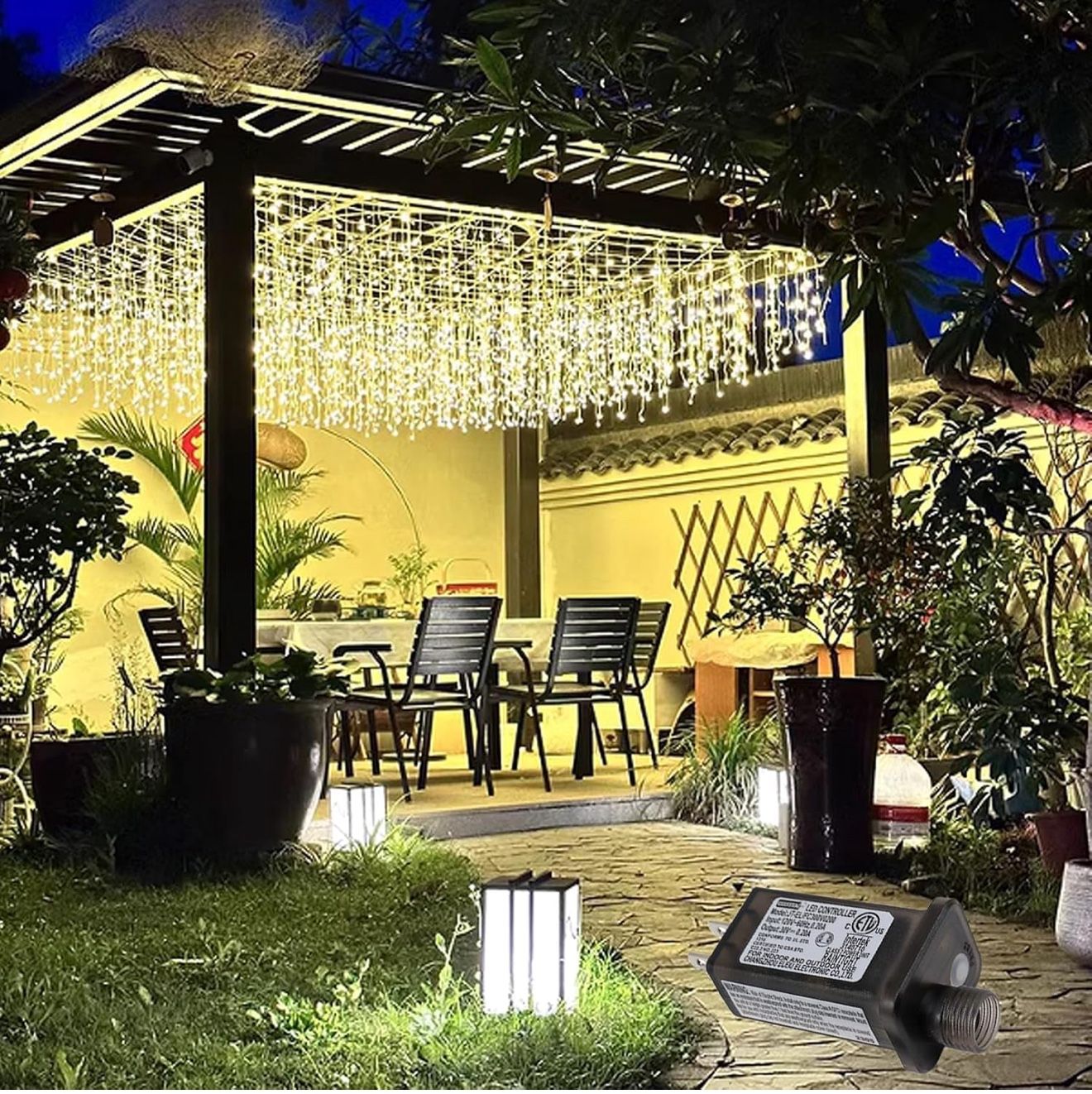 ZIMINGU Icicle Lights Outdoor, 32.8 FT 400 LED