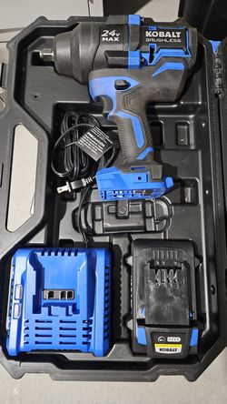 Kobalt 24v XTR impact Gun With Case Battery And Charger