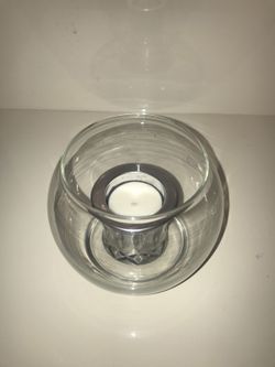 Unique Silver Metalic Candle Holder