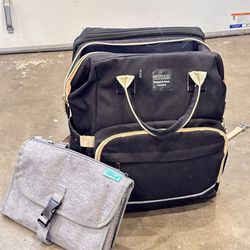 Diaper Bag Backpack + Baby changing Pad