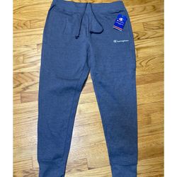 Champion Reverse Weave Logo Jogger Pants Dark Gray Sz Large New!
