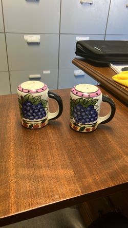 Ceramic Grape Salt and Pepper Shakers