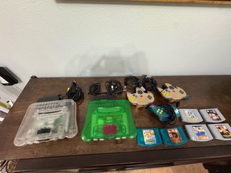 Nintendo 64 Console Lot – 2 Transparent N64 Systems, 3 Controllers, Games & Cables – Retro Gaming Bundle