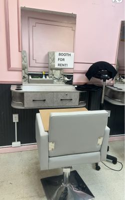 Hair or make up booth with chair