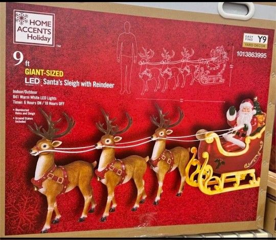 Santa Claus And Sleigh  Home Depot