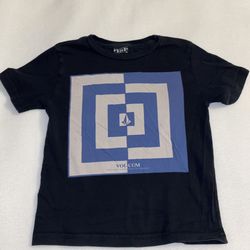 Volcom Graphic Tee Shirt black little biys Small 4 5 A009