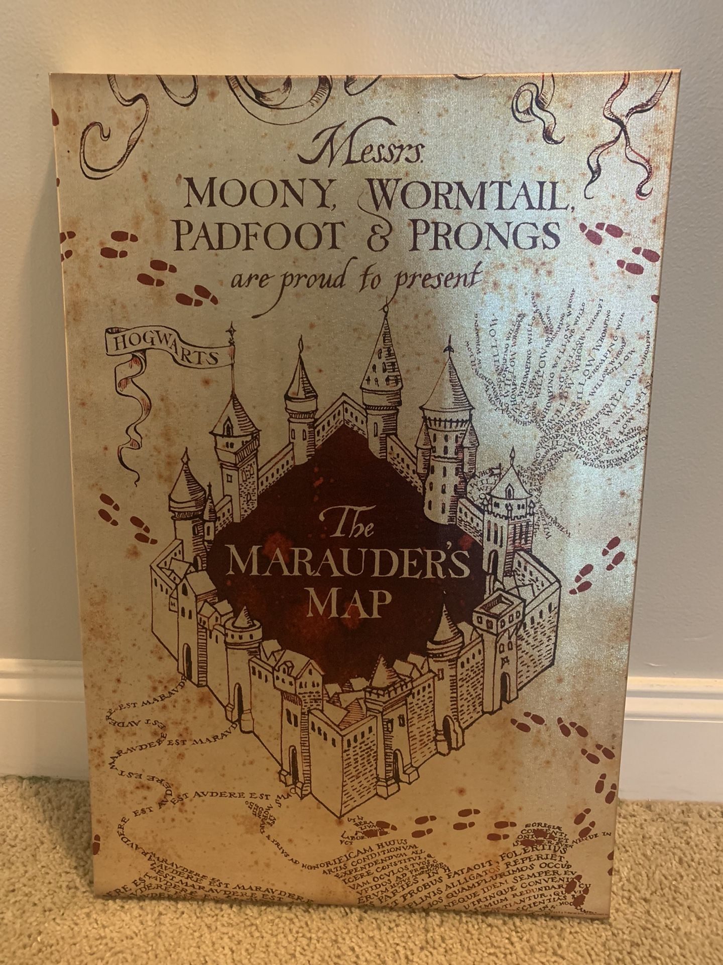 Harry Potter Marauder’s Map Canvas Poster