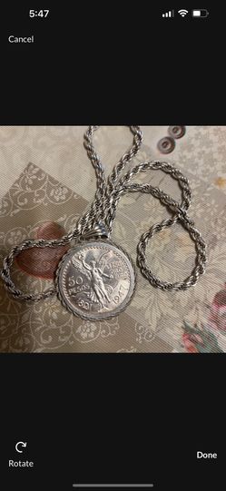 Cadena De Plata Con Dije De Centenario