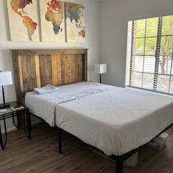Queen Bed, Frame, And Headboard 