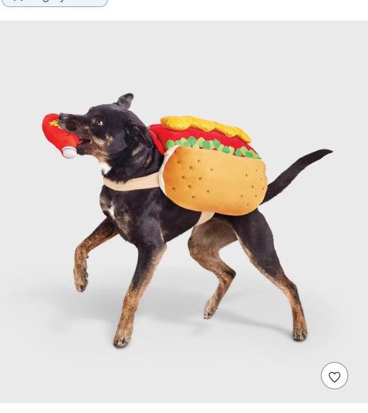 Dog Hot Dog Costume Size Med And Large