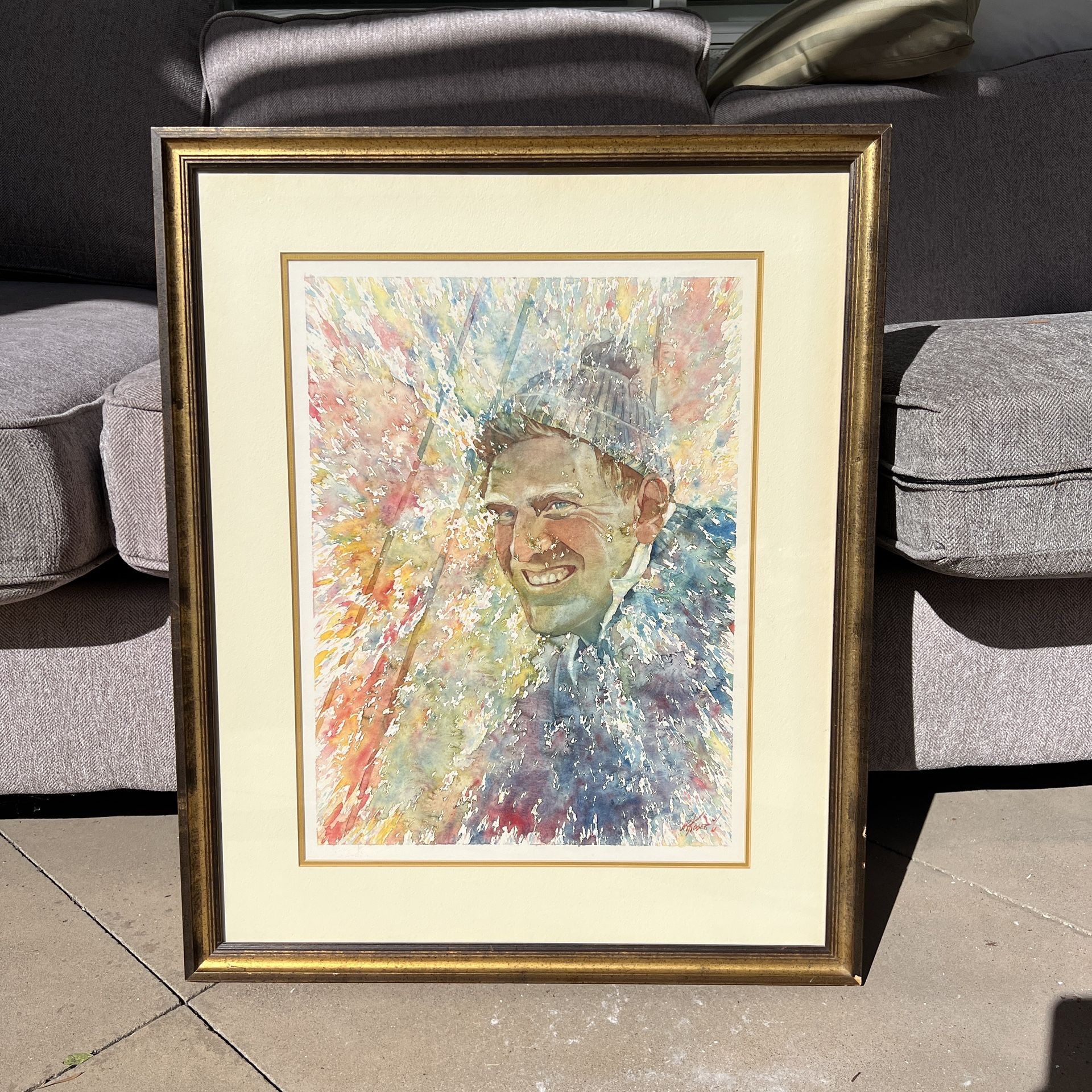 John R. Koser (1(contact info removed)) Original Watercolor Untitled Portrait Signed & Framed,All Products : American Fashion Style Bags On Sale