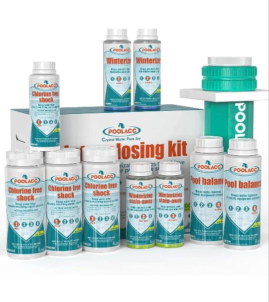 Brand New All In -One Winter Pool Closing Kit for Above Ground Pools and In-ground Pools, Handles Up to 35,000 Gallons, Swimming Pool Winterizing 