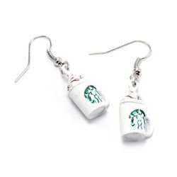 Starbucks Cute Cup Earrings Enamel 