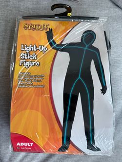 Light up stick figure costume