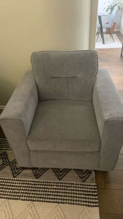 Blue accent chair