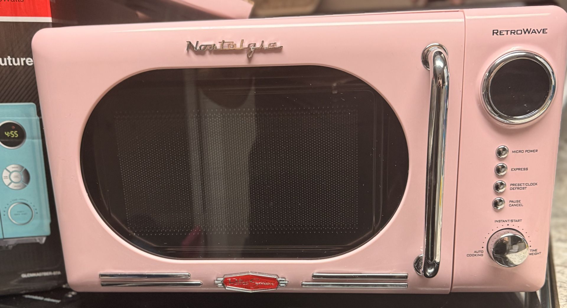 Pink Nostalgia RetroWave Microwave