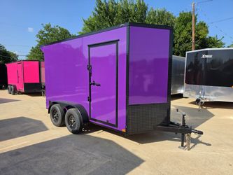 2027 New 6x12 TA Screwless Enclosed Trailer | Blackout | Spoiler Package | .08 Polycor | 7' interior height | dexter axles | 1189 (PURPLE)