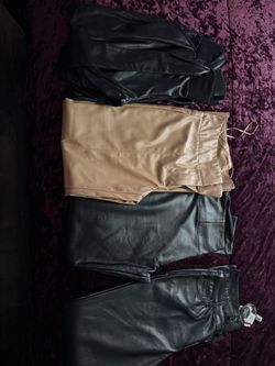 Leather like pants