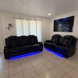 2PC Power recliner Sofa and Loveseta
