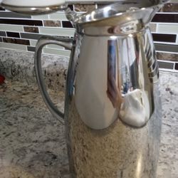 Vintage Stainless Steel Thermos Tea / Coffee Pot.