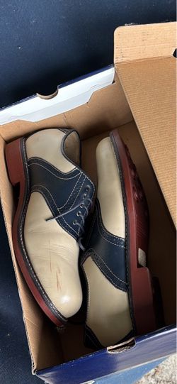 Polo Ralph Lauren two-tone wingtip/Orrick-style shoes with a box