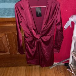 Fashion Nova Sugar Free Dress In Burgundy