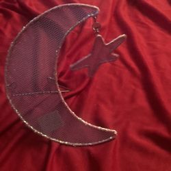 Pink Moon and Star Ear Ring Jewelry Holder.