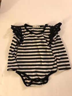 Baby Girl long sleeve with lace onesie