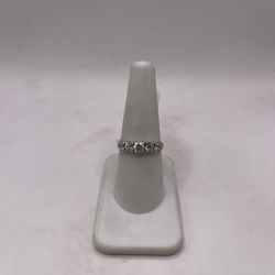 10kt Dual-Tone Gold Engagement Style Band w/ Stones