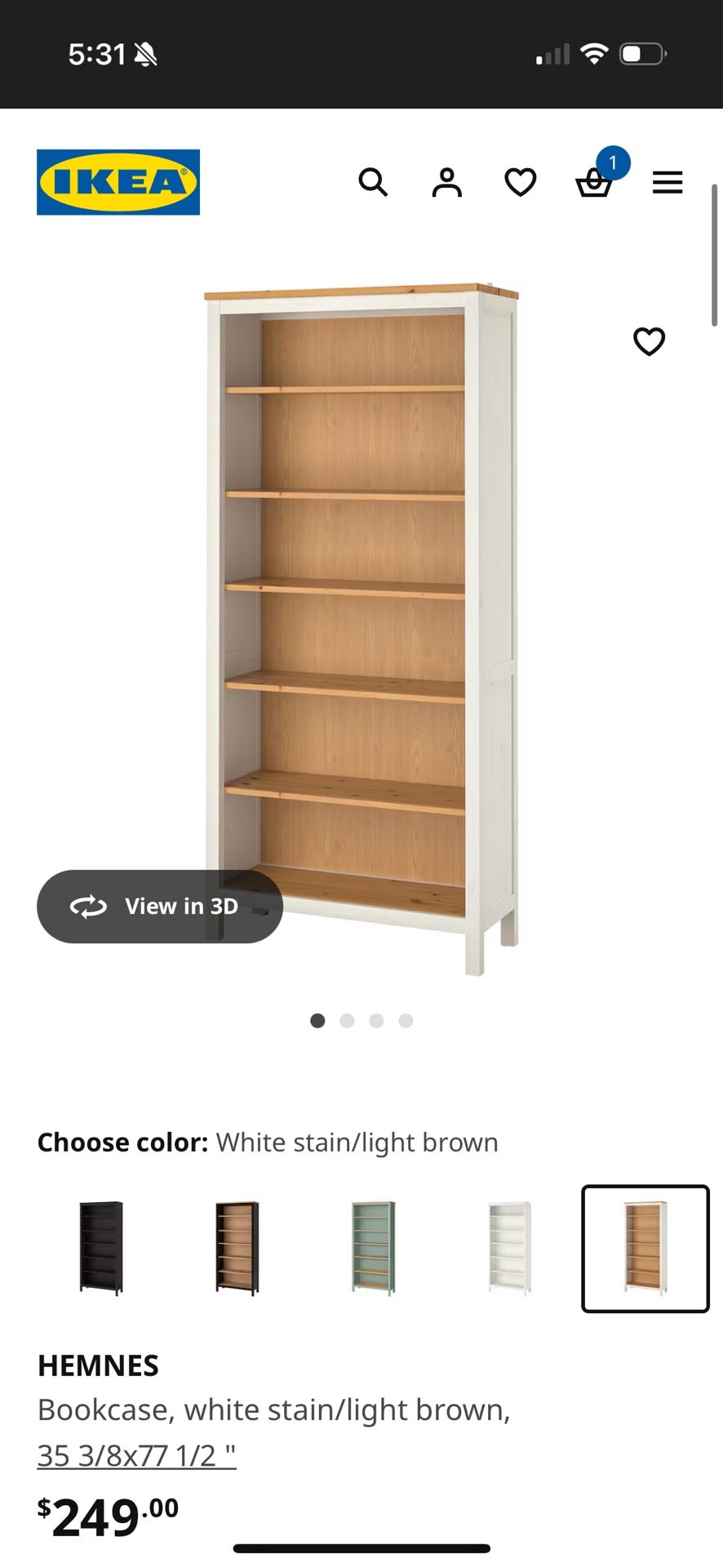Ikea Hemnes Bookcase