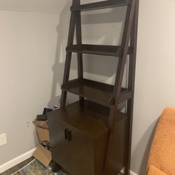 Ladder Shelf Cabinet - walnut