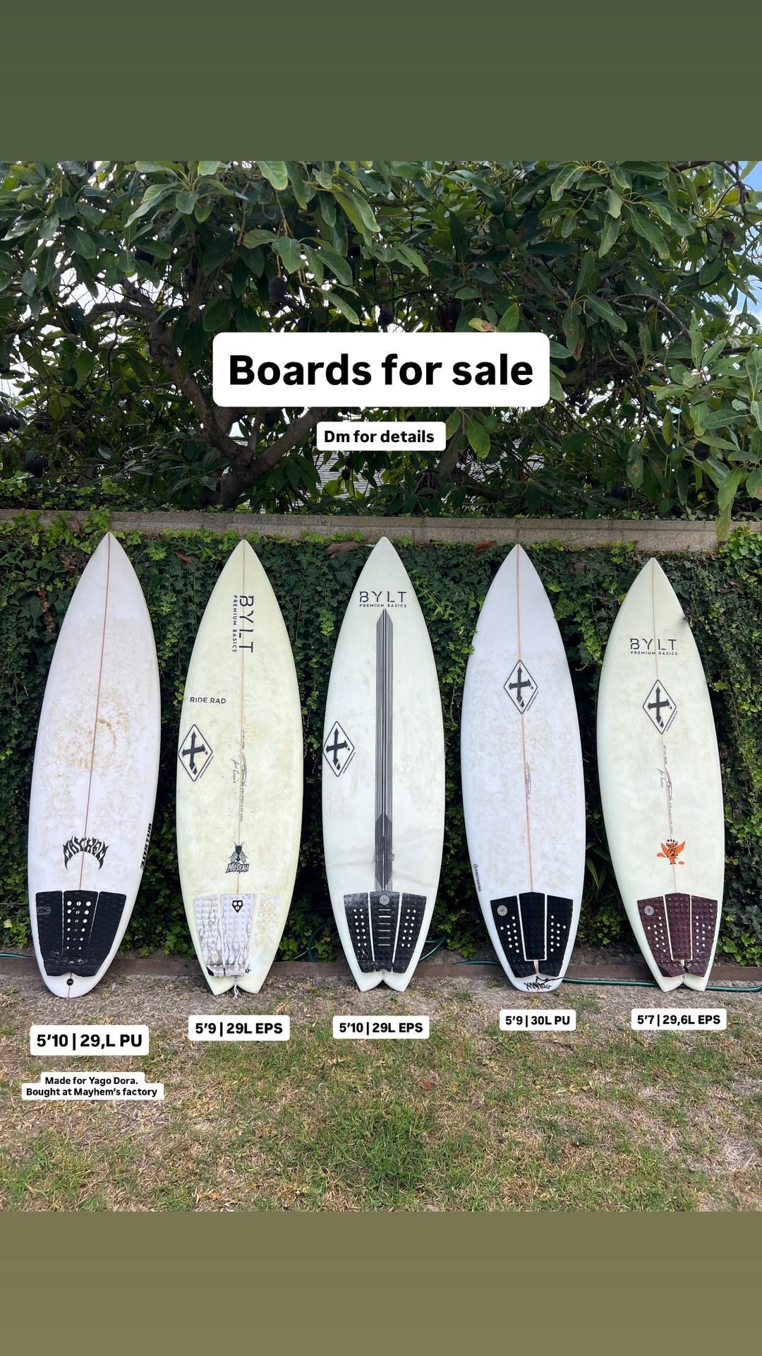 5’9 & 5’10 Surfboards For Sale - Mayhem | Xanadus 30L