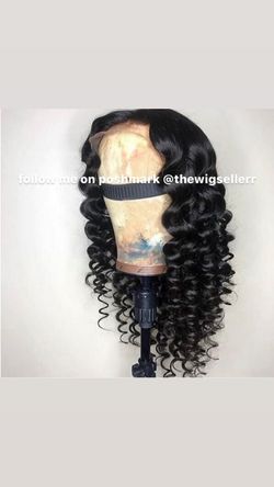 deep curl lace front wig