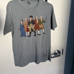 Next Level Apparel Men's Gray Revolutionary Superheroes Graphic Cotton T-Shirt M