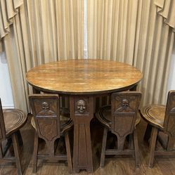 Antique Poker Monk Table