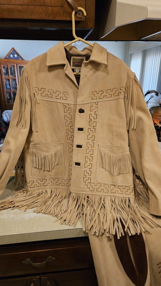 Native American Poncho And Suede Jacket