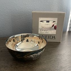 Silver plated Decorative Bowl 8” Diameter  and 3,5” H