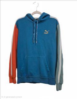 Puma Color Block Pullover Hoodie S