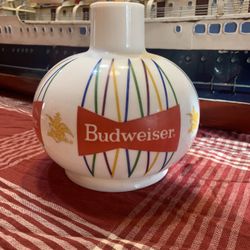 Vintage 1950’s-60’s BUDWEISER Beer Wall Sconce Lamp Light Glass Globe Shade Only 