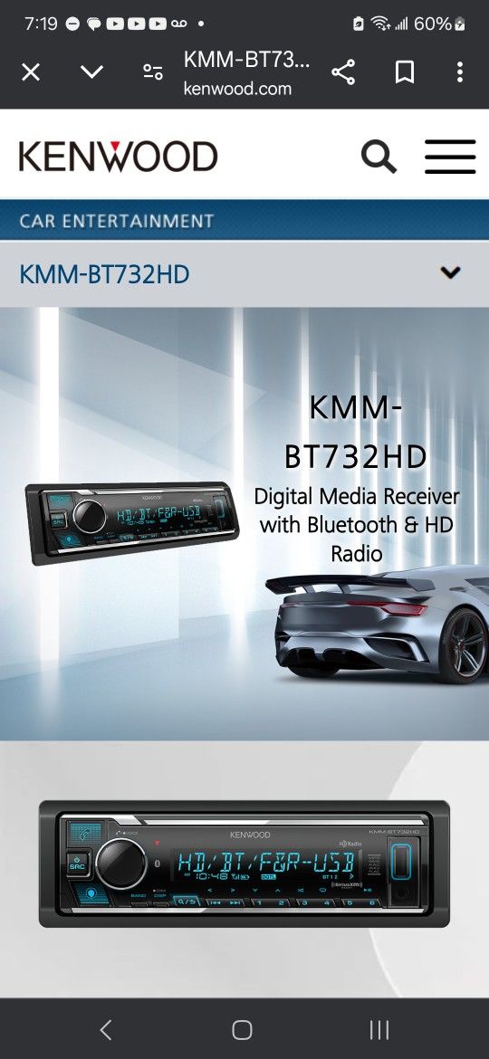 kenwood kmm bt732hd Car Stereo