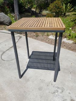 High patio furniture table outdoor acacia wood