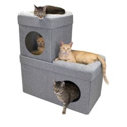 Kitty City Large Stackable Modular Cat Condo Cube Furniture - Like New