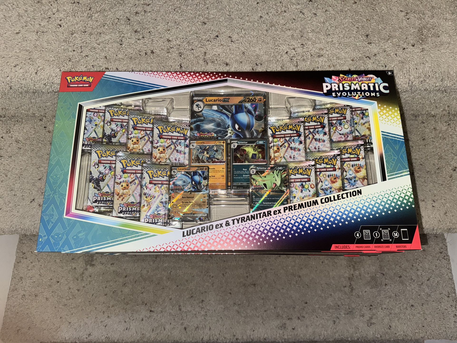 Pokemon Prismatic Evolutions Lucario Ex & Tyranitar Ex Premium Collection