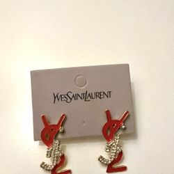 *BRAND NEW* Y$L Earrings In Red And Gold