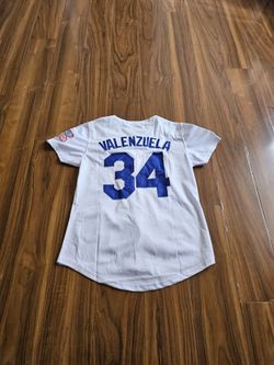 Dodgers Woman/youth Valenzuela White Jerseys $50ea Firm S M L Xl 2x