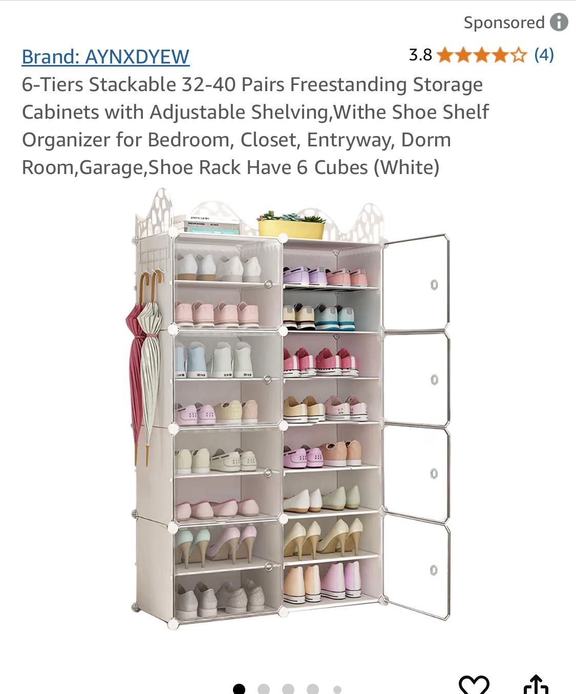 Aynxdyew New 6 Tier Freestanding Shoe Storage Cabinet