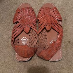Huarache Mexican Sandals Genuine Leather. bought Them When I Went To Mexico Never Used Them New.