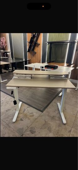 40” Sand Oak Electric Standing Desk  ( I have a lot of desk sizes and color 😃)