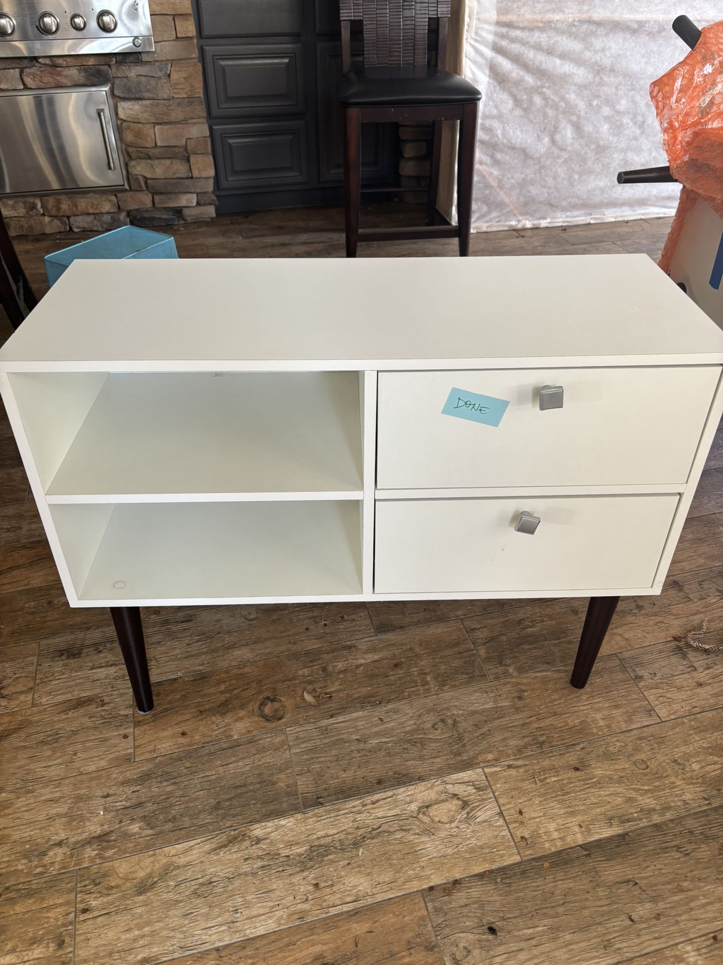 Modern White Storage Console / Side Table
